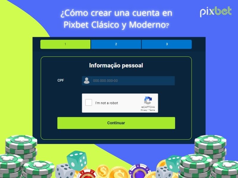 Crear una cuenta en Pixbet