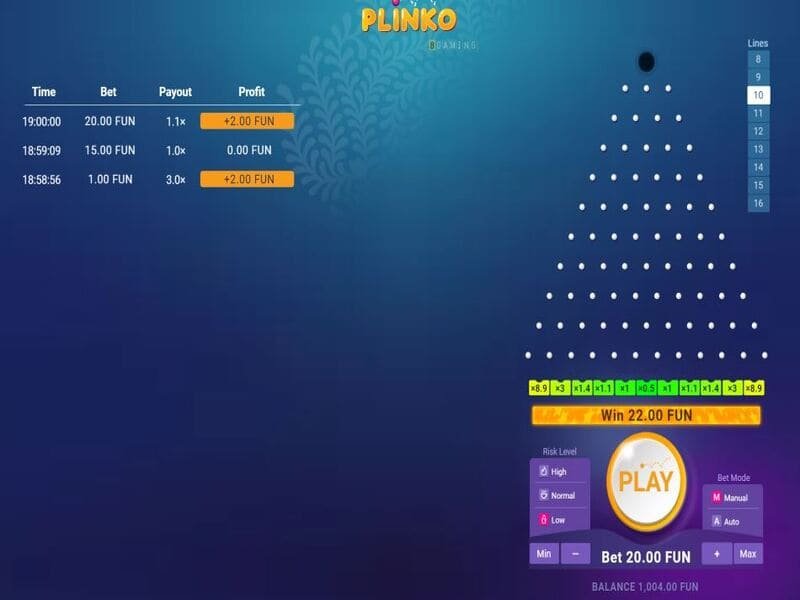 Сюжет и правила игрового автомата Plinko